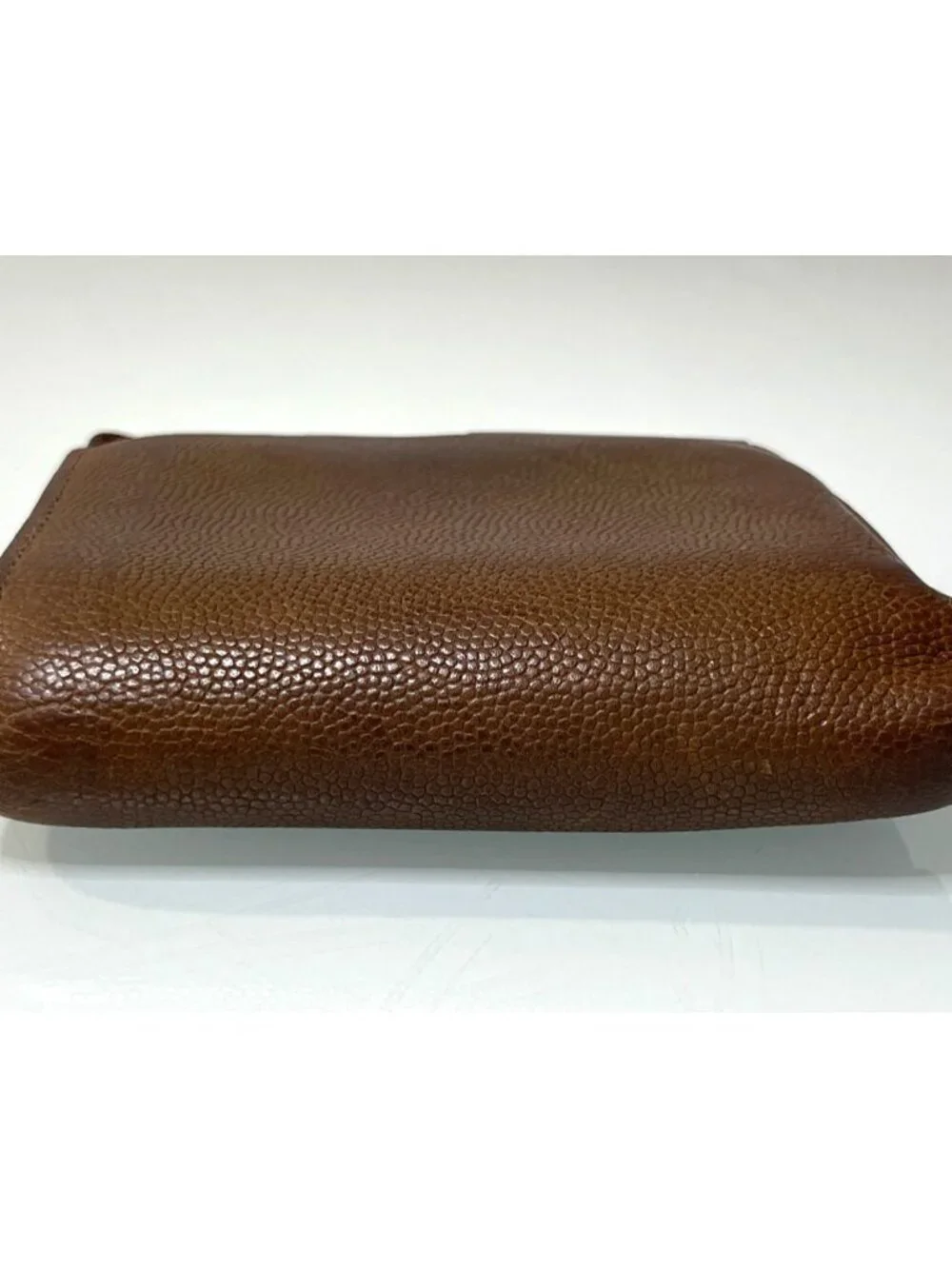Cartier Brown Leather Santos de Cartier Bifold Wallet Genuine